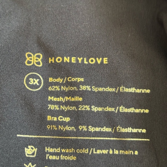 Honeylove LiftWear nylon spandex shapewear black Tank Size 3x - Picture 4 of 15